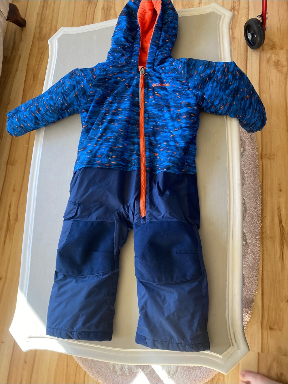 Columbia Orange Fleece Lined Toddler Jacket with Blue Tag